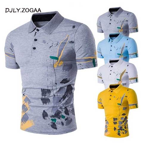ZOGAA Men Polo Shirt Short Sleeve Casual Male Polos Shirts Print Slim Fit New Summer Man Clothes 2022 ► Photo 1/6