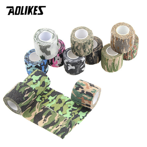 AOLIKES 5CM*450CM Self Adhesive Elastic Bandage Non-woven Fabric Kinesiology Tape Protective Gear Knee Elbow Support Injury Pad ► Photo 1/6