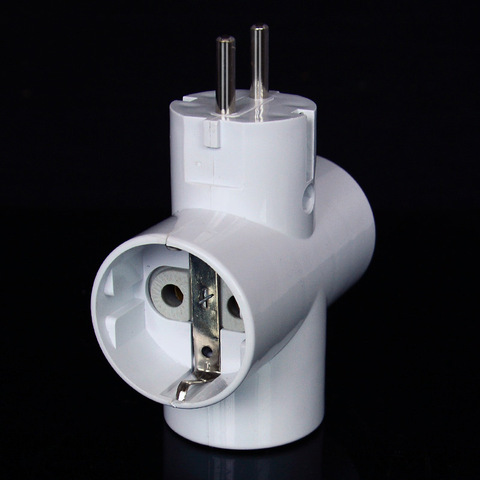 European Type Conversion Plug 1 TO 3 Way EU Standard Power Adapter Socket 16A Travel Plugs AC 250V ► Photo 1/1