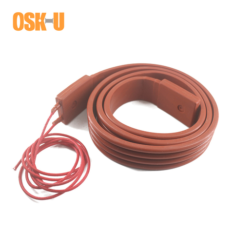 220V Silicon Heater Strip 15/25/30/50mm width 1M length Heater Band Anti-freezing Electric Heating Cable for Pipeline ► Photo 1/4