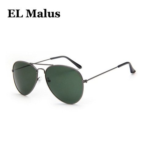 [EL Malus]2022 Fashion Retro Men Aviation Pilot Sunglasses UV400 Vintage Gold Black Silver Green Big Frame Mirror Women Male ► Photo 1/6