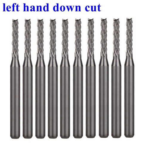 10Pcs 3.175x2.0x10.5mm left hand down cut Corn Teeth Bit PCB Mill Cutter End Mill ► Photo 1/2