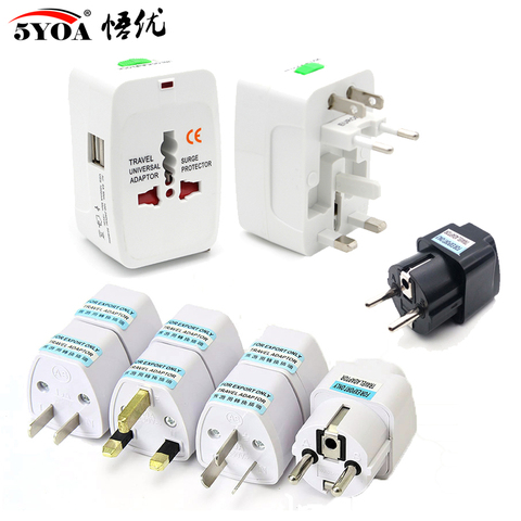 Electric Socket Universal Worldwide Travel Wall Charger AC Power AU UK US EU Plug Adapter Adaptor Option 2 USB Charging Port ► Photo 1/1