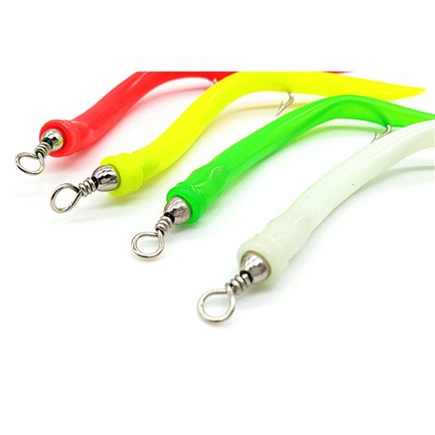 65mm 120mm 140mm 160mm Eel Tube Soft Pesca Fishing Lure Tackle Wobblers Fish Lures Peche Carp Leurre Souple Isca Artificial Hook ► Photo 1/6