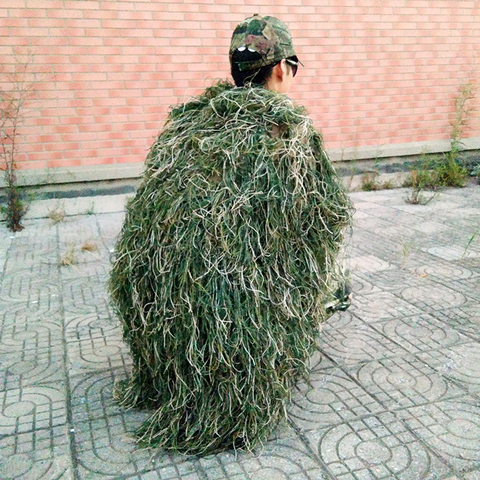 Men Ghillie Blankets/Cover Camouflage Ghillie Suit Hat Handmade Knitting 80x90cm Hunting Cloak Camouflage Hunting Clothes Cover ► Photo 1/6