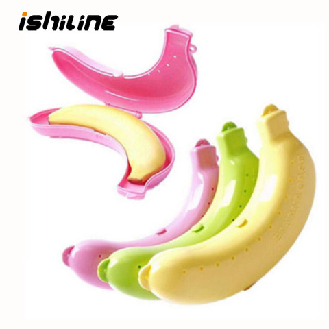 New Qualified Cute 3 Colors Fruit Banana Protector Box Holder Case Lunch Container Storage Box for kids protect fruit case ► Photo 1/6