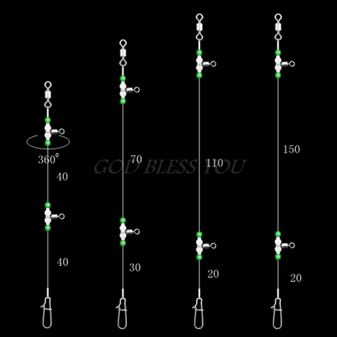 1 Group Fishing Tackle Line Swivels Night Luminous Beads Pins Rolling Connector Drop Shipping ► Photo 1/6