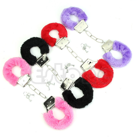 4 Color Sex Couple Game Sex Handcuffs Metal Wrist Cuffs Sex Slave Game Tools Sex Flirt Toys For Lovers Couple ► Photo 1/5