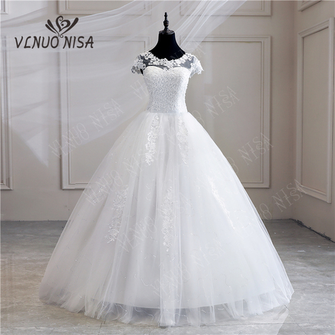Robe De Mariee Grande Taille New Wedding Dress Lace appliques pearls Sweetheart Ball Gown Princess Plus Size Vintage Brides 25 ► Photo 1/6