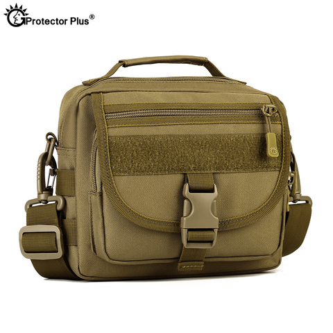 PROTECTOR PLUS Outdoor Tactical Army Fan Durable Nylon Camouflage Shoulder Messenger Bag Casual Unisex Travel Handbag Deputy Bag ► Photo 1/6