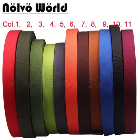 10 yards 11 Colors 25mm 1 inch wide nylon ribbon for DIY hand bag strap,backpack bags strap,dog leash belt ► Photo 1/2