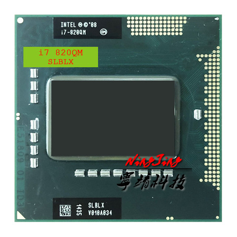 Intel Core i7-820QM i7 820QM SLBLX 1.7 GHz Quad-Core Eight-Thread CPU Processor 8W 45W Socket G1 / rPGA988A ► Photo 1/1