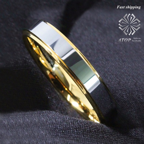 Tungsten Mens Ring Gold Wedding Band 6mm Dome Bridal Jewelry Size 6-12 Free Shipping ► Photo 1/6