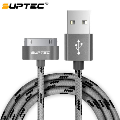 SUPTEC 30 Pin USB Cable for iPhone 4S 4 3GS iPad 1 2 3 iPod Nano itouch Charger Cable 2M 3M Fast Charging Data Sync Adapter Cord ► Photo 1/6
