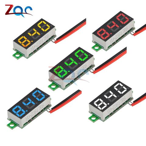 0.28'' 2.5V-30V 12V 24V Mini LED DC Digital Voltmeter Voltage Meter Panel Volt Tester Detector Monitor 2 Wires Auto Car Mobile ► Photo 1/6