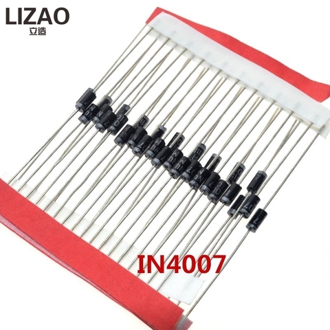 100PCS 1A 1000V Diode 1N4007 IN4007 DO-41 IN4001 50V IN4002 100V IN4003 200V IN4004 400V PLASTIC SILICON RECTIFIER IN4148 ► Photo 1/1