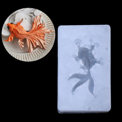 New Silicone 3D Goldfish Angel Octopus Esc Pendant Liquid Mold DIY Resin Jewelry Making Craft Tool Cake Mold Free Shipping ► Photo 1/6