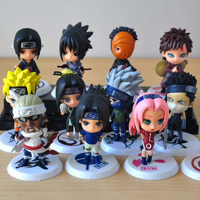 12 Pcs/Set Anime Naruto Kakashi Gaara PVC Action Figure Collectible Toy  Gifts