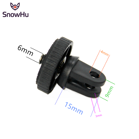 SnowHu For Mini Tripod Mount adaptor/adapter screw for Gopro Hero 9 8 7 6 5 4 For xiaomi Yi 4K sjcam Camera accessories GP60B ► Photo 1/6