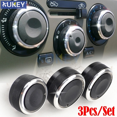 3PC FIT FOR NISSAN NOTE E11 04-13 SWITCH KNOB KNOBS HEATER CLIMATE CONTROL BUTTONS DIALS FRAME RING A/C AIR CON COVER REFITTING ► Photo 1/6