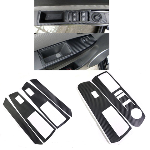 JEAZEA Car Door Window Switch Carbon Fiber Molding Sticker Kit for Chevrolet Holden Cruze 2009 2010 2011 2012 2013 2014 LHD ► Photo 1/6