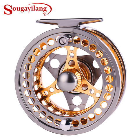 Sougayilang Large Arbor Fly Fishing Reel 2+1 BB High Strength Die Casting Aluminium Alloy Spool Fly Reels Fishing Tackle ► Photo 1/6