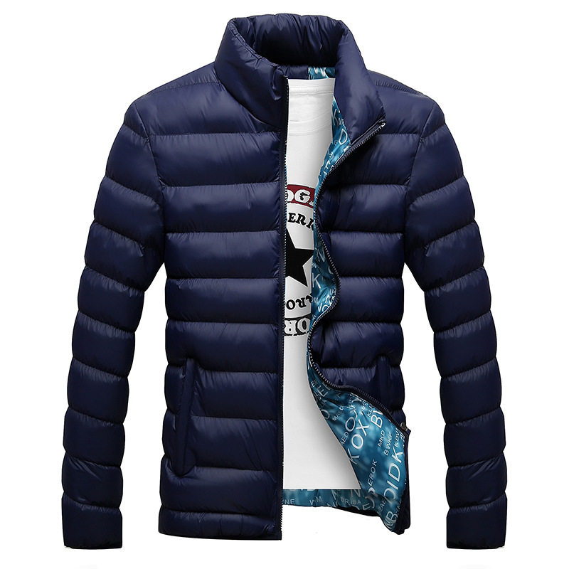 Winter Jacket Men 2022 Fashion Stand Collar Male Parka Jacket Mens