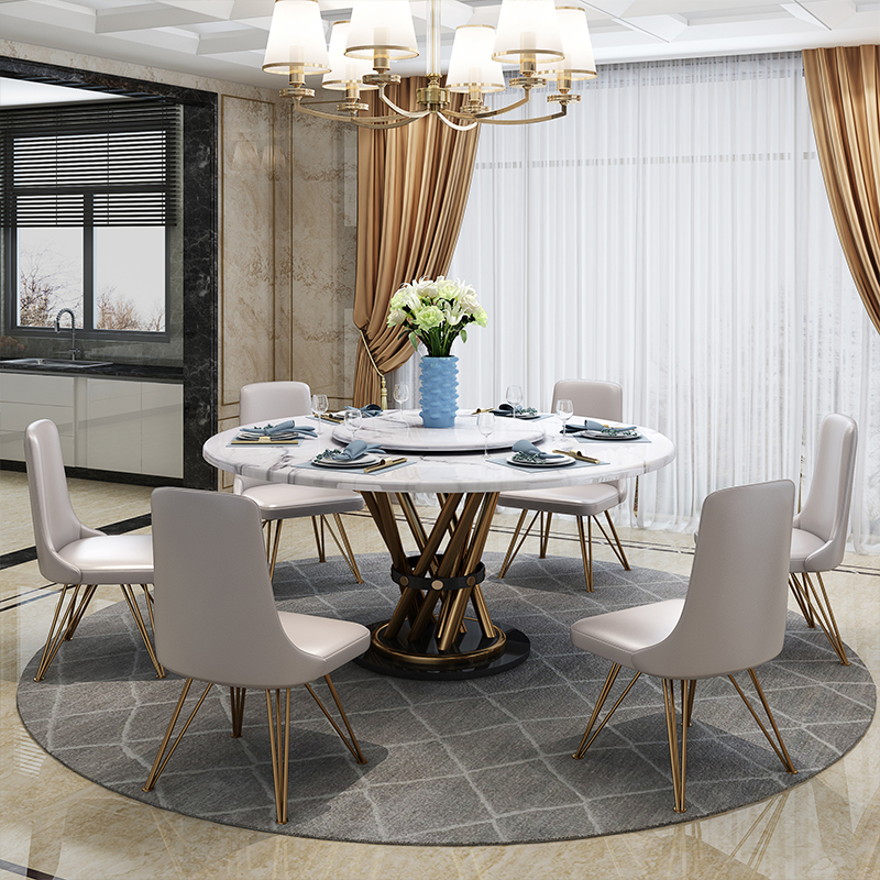 Review On Stainless Steel Dining Room, Round Modern Dining Table For 6
