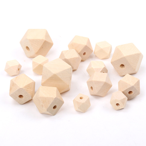10mm 12mm 14mm 16mm Natural Faceted Wooden unfinished geometric Spacer Beads For Jewelry making Handmake DIY Accessory MT0212/12 ► Photo 1/6