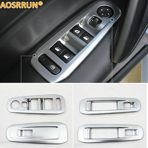 AOSRRUN Car Accessories ABS Windows nt decoration sequins Cover ABS Chrome plate For Peugeot 308 T9 2015 2016 2017 ► Photo 1/2