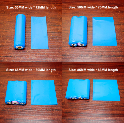 100pcs/lot 18650 lithium battery skin PVC heat shrinkable film battery shrinkage package insulating sleeve ► Photo 1/3