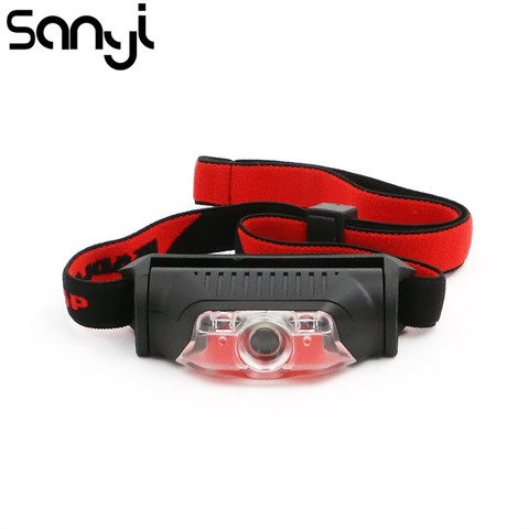 SANYI Portable Mini 4 Modes Headlamp 1*XPE+2*LED High Power Head Torch Light Outdoor Camping Flashlight Waterproof Headlight ► Photo 1/6
