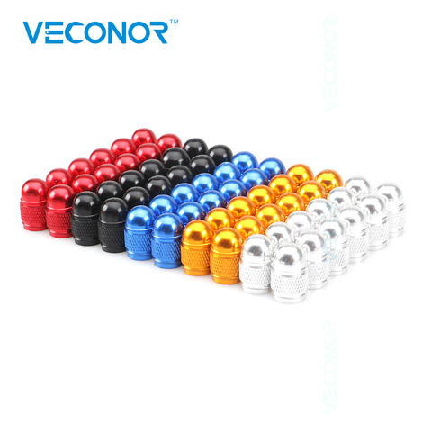 60Pcs Multicolors Aluminum Material Bullet-shaped Tyre Valve Caps for Car Motorcycle Bicycle ► Photo 1/5