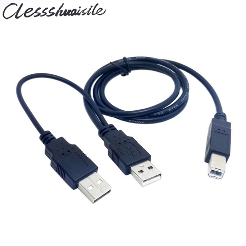 Dual USB 2.0 Male to Standard B Male Y Cable 80cm for Printer & Scanner & External Hard Disk Drive ► Photo 1/5