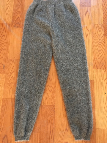 man winter mink cashmere knitted trousers thick warm pants J59 ► Photo 1/6