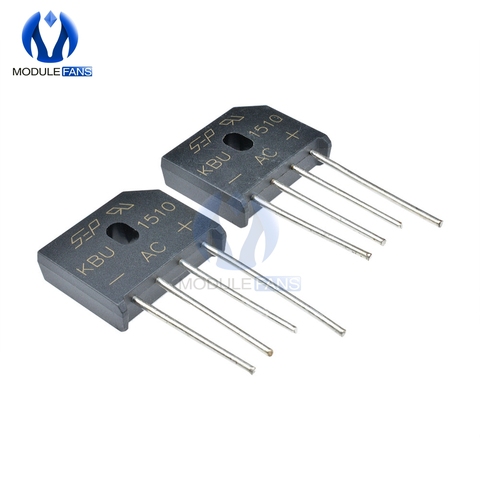 10PCS Diode Bridge Rectifier KBU1510 DIP KBU-1510 15A 1000V Ponte Retificador Electronica Componentes KBU 1510 ► Photo 1/2