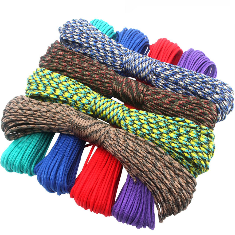 550 Paracord 7 Strand 4mm Type III Survival Cord Rope Colour 15 100 ft 25 50 