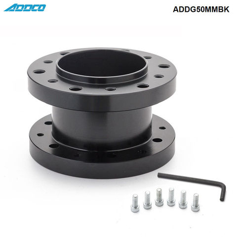 ADDCO Aluminum Alloy 50mm Height Car Steering Wheel Hub Extension Adapter Spacer ADDG50MMBK ► Photo 1/6