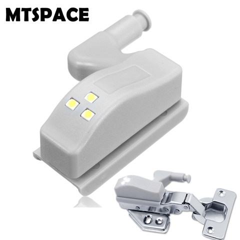 MTSPACE 1pcs Universal Cabinet Cupboard Hinge White LED Light Wardrobe System Modern Home Kitchen 0.25W Inner LED Sensor Light ► Photo 1/1