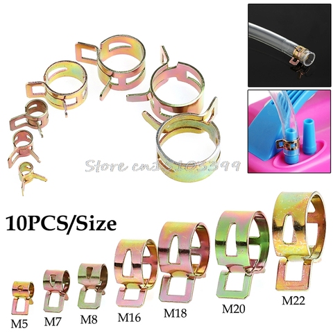 10Pcs 5-22mm Spring Clip Fuel Line Hose Water Pipe Air Tube Clamps Fastener G08 Whosale&DropShip ► Photo 1/6