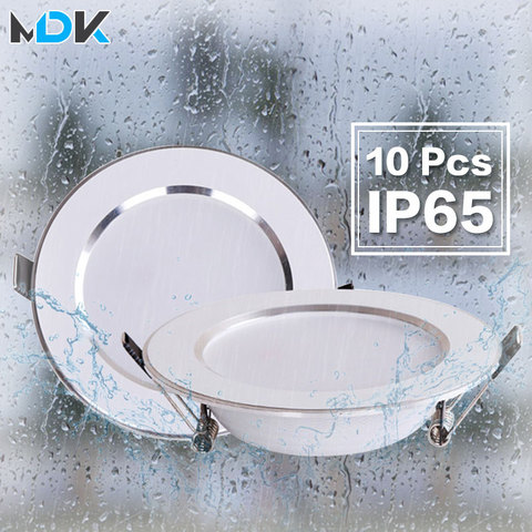 10 pcs lot Dimmable Waterproof LED Down lights 5W 7W 9W 12W 15W 18W LED Downlight  Outdoor Leds Ceiling Lamp For Bathroom Bulb ► Photo 1/6