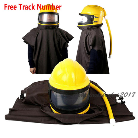 Labor Protection AIR FED Supplied Safety Sandblast Helmet Sand Industry Blast Abrasive Hood Protector ► Photo 1/1