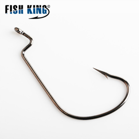 6-12pcs High Carbon Steel Fishing Offset Hook Lure 1/0 2/0 3/0 1 2 4# Worm Silicone Soft Bait Crank Hooks For Fishing ► Photo 1/6