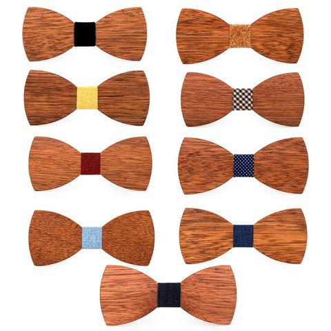 Bow Tie Men High Quality Wooden Bow Ties Classic Business Butterfly Solid Wood Color ► Photo 1/6