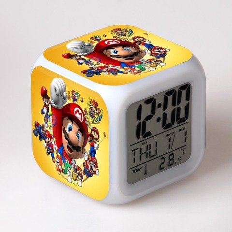 Super Mario Alarm Clock Kids Toys Digital Clock Electronic Reloj  Despertador Cartoon Led Clock Party Birthday Gift Table Reveil - Price  history & Review, AliExpress Seller - fucsuc Store