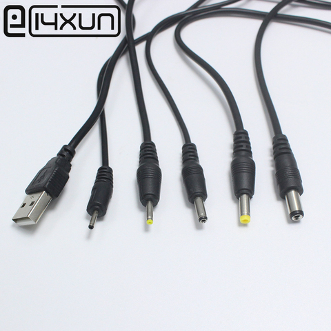 EClyxun 1pcs USB Port to 2.0*0.6mm 2.5*0.7mm 3.5*1.35mm 4.0*1.7mm 5.5*2.1mm 5V DC Barrel Jack Power Cable Connector ► Photo 1/6