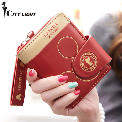 Women small wallet cartoon mickey cute coin purse hasp card holder womens wallets and purses female wallets famous brand ► Photo 1/6