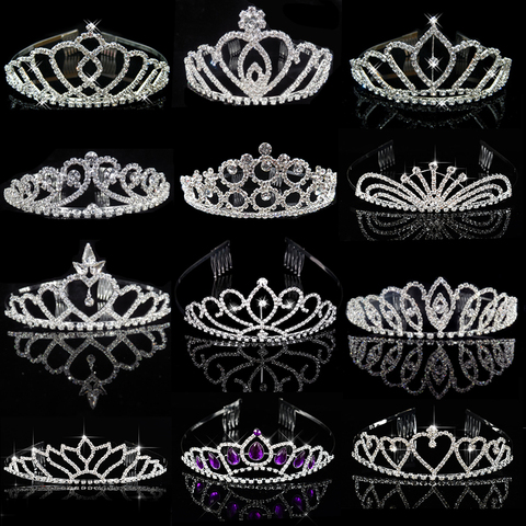 Princess Crystal Crown Headband Bridal Hair Accessories for Women Girls Birthday Hair Jewelry Tiara Bride Headdress Head piece ► Photo 1/6