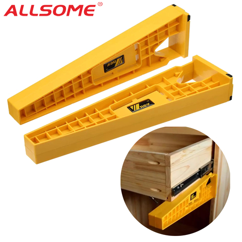 ALLSOME 2pcs Drawer Slide Jig Set Drawer Slide Mounting Tool Set Furniture Extension Cupboard Install Guide Woodworking Tools ► Photo 1/6