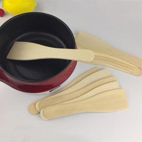 6pcs Wooden Spatula Durable Cooking Shovel Heat Resistant Small Non-stick Wood Turner Rice Spoon Kitchen Utensils ► Photo 1/6